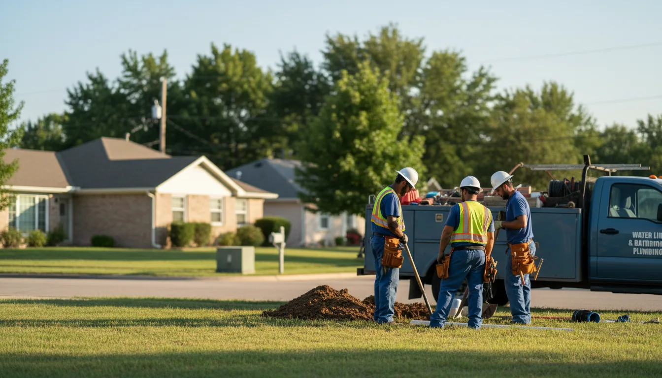Residential water line and bathroom plumbing service in Fremont, WI